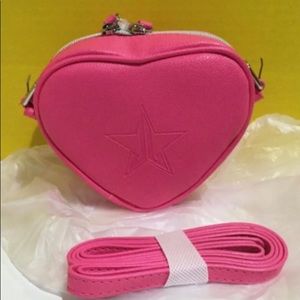 Jeffree Star Exclusive Heart Breaker Crossbody bag with removable strap.